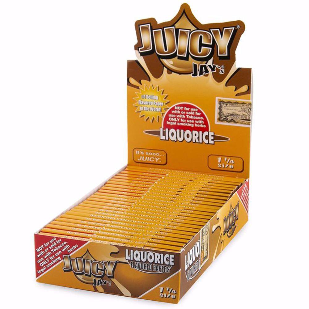 JUICY JAY'S 1 1/4 SIZE LIQUORICE FLAVORED ROLLING PAPERS