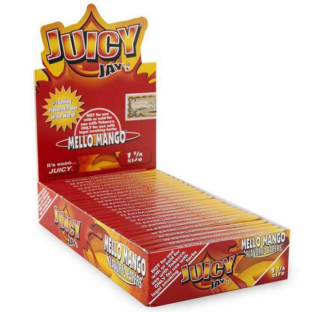 JUICY JAY'S 1 1/4 SIZE MELO MANGO FLAVORED ROLLING PAPERS