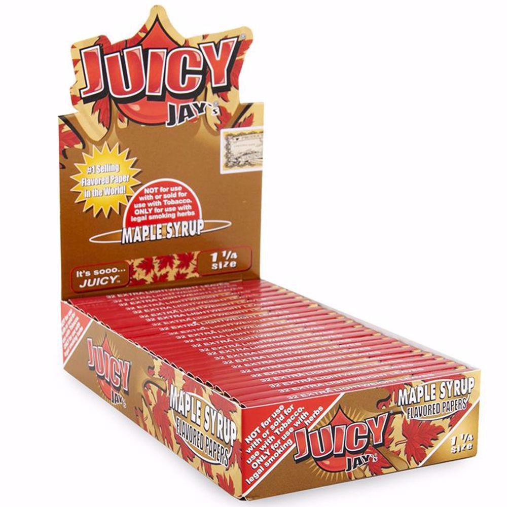 JUICY JAY'S 1 1/4 SIZE MAPLE SYRUP FLAVORED ROLLING PAPERS