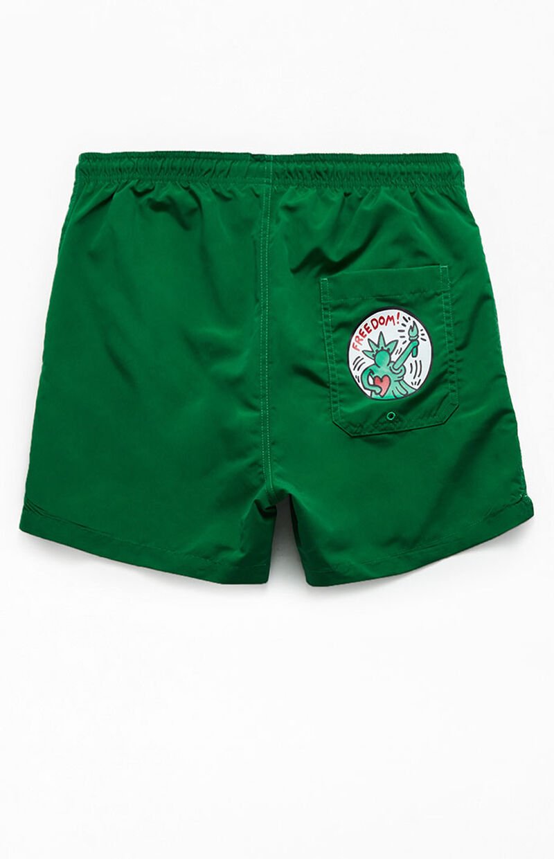 Keith Haring Big Apple 15" Swim Trunks