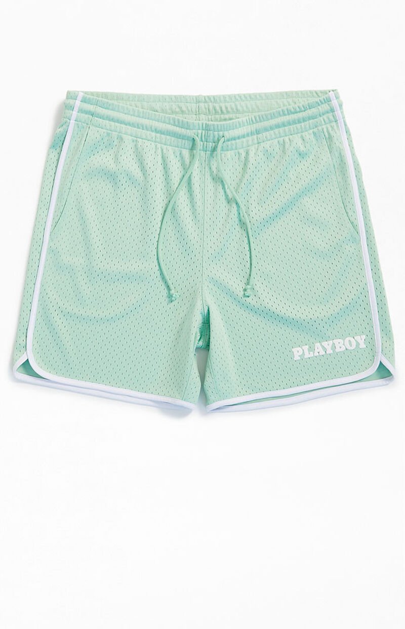 Playboy By PacSun Mesh Scalloped Basketball Shorts