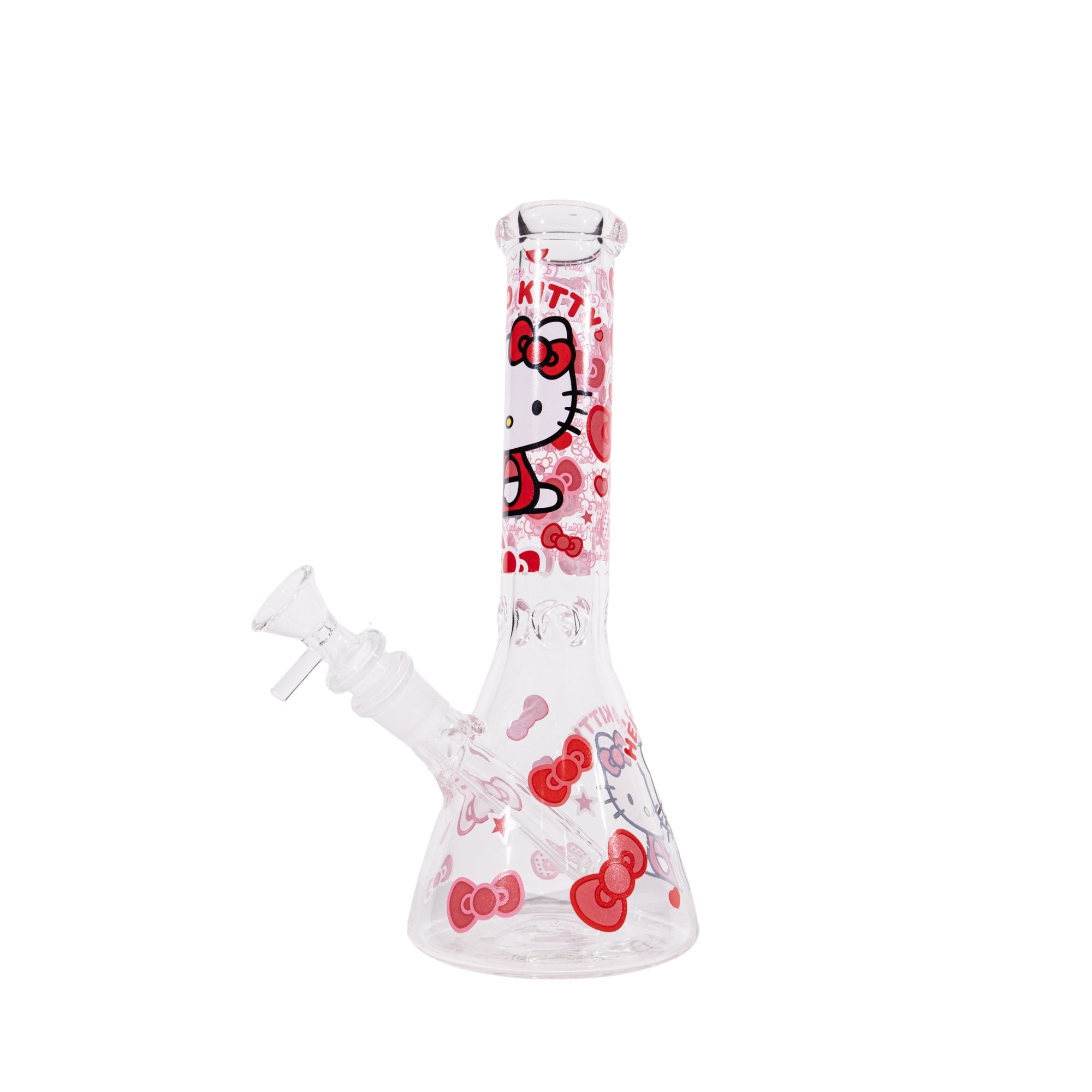 Hello Kitty Design Beaker Bong 10 Inch Cute Glass Bong