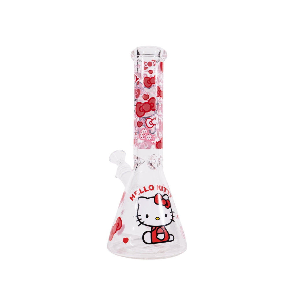 Hello Kitty Design Beaker Bong 10 Inch Cute Glass Bong