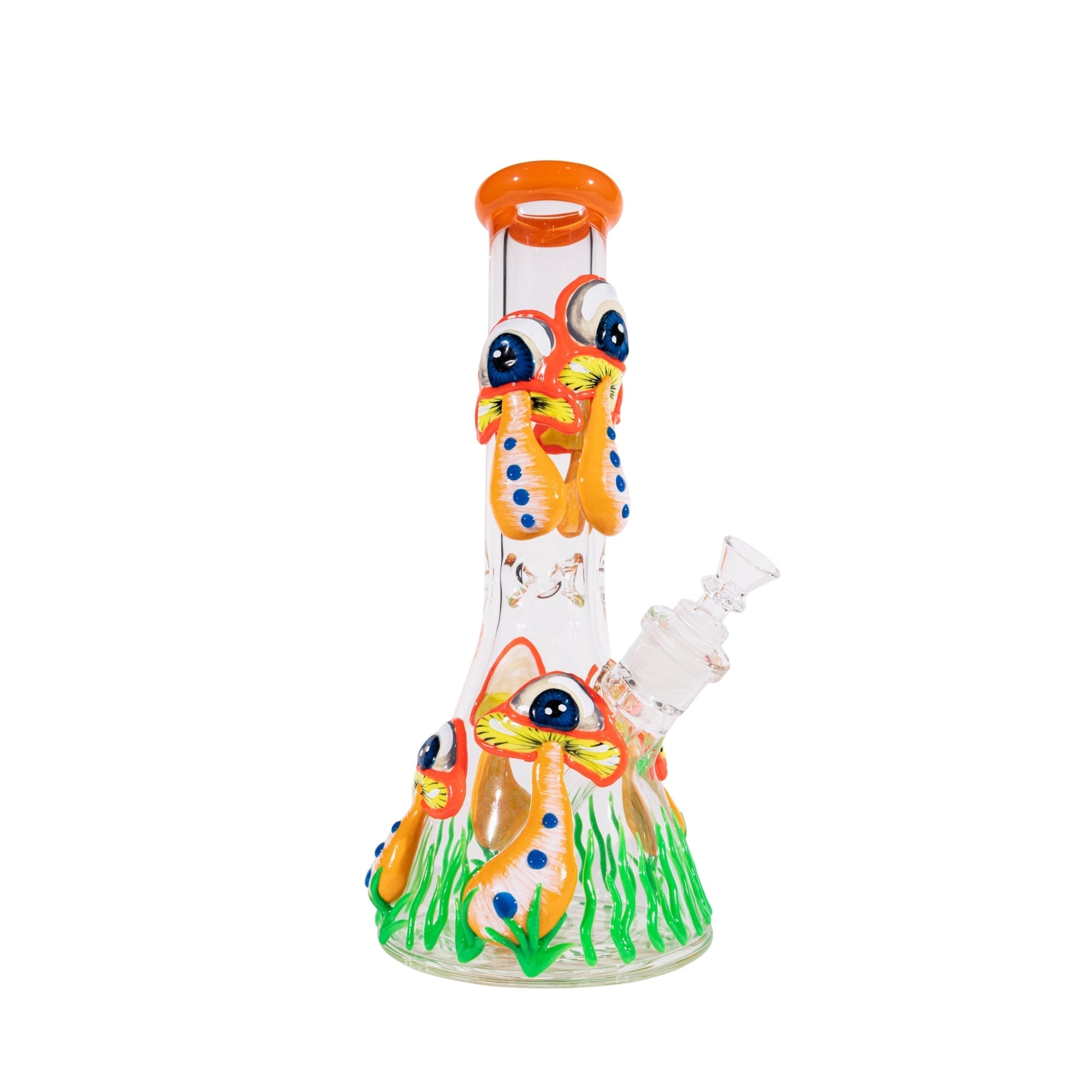 Mushroom Glow in the Dark Beaker Bong 12.5 Inch Glass Bong