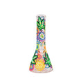 Colorful Plant Beaker Bong 12.5 Inch Artistic Glass Bong
