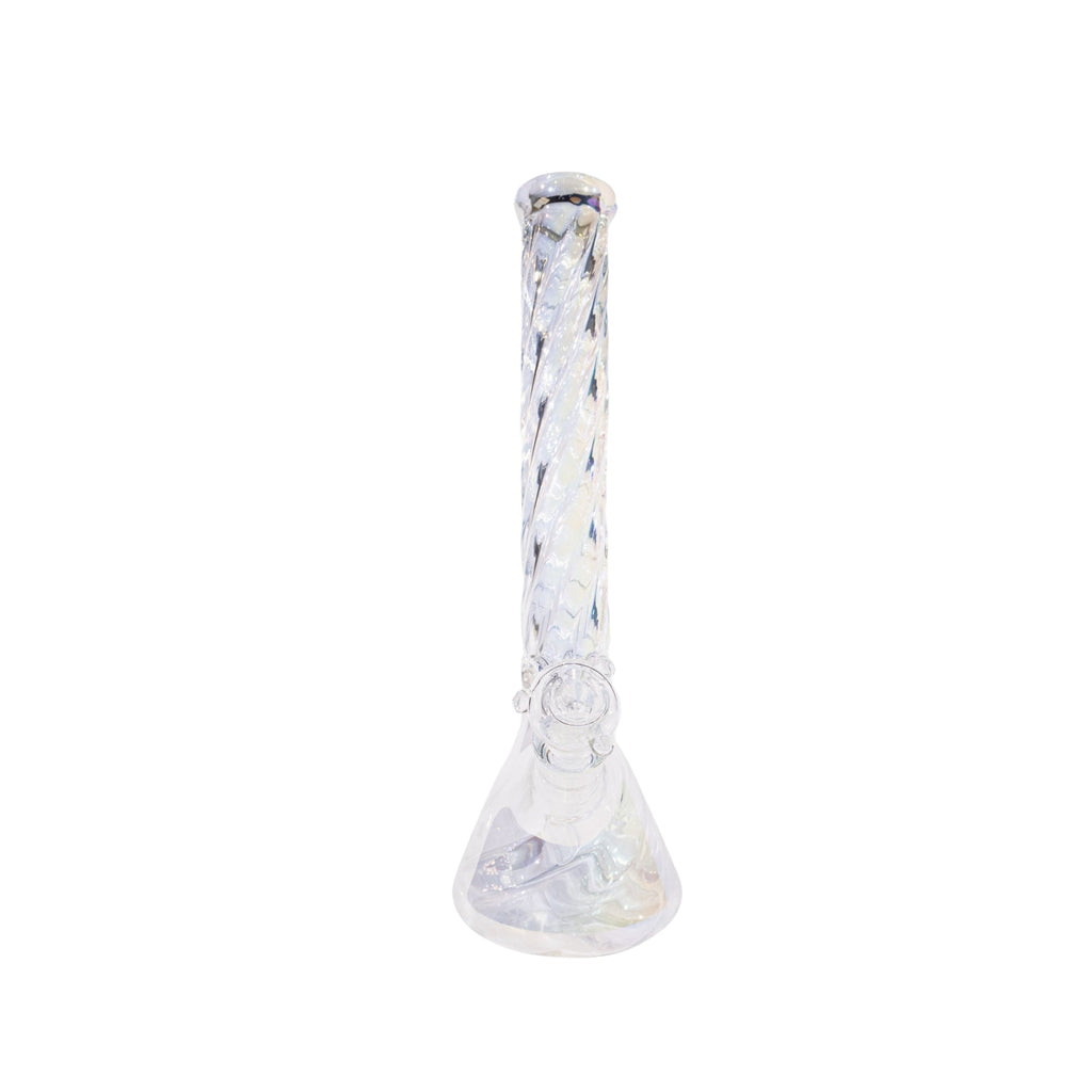 Twisted Neck Holographic Beaker Bong 16 Inch Glass Bong