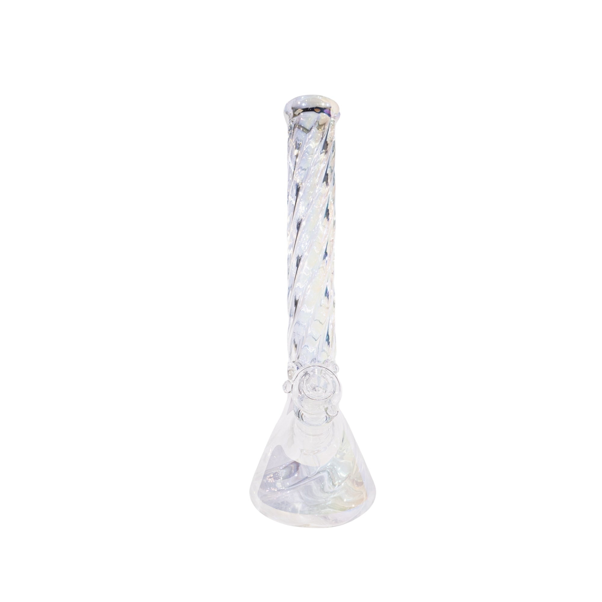 Twisted Neck Holographic Beaker Bong 16 Inch Glass Bong