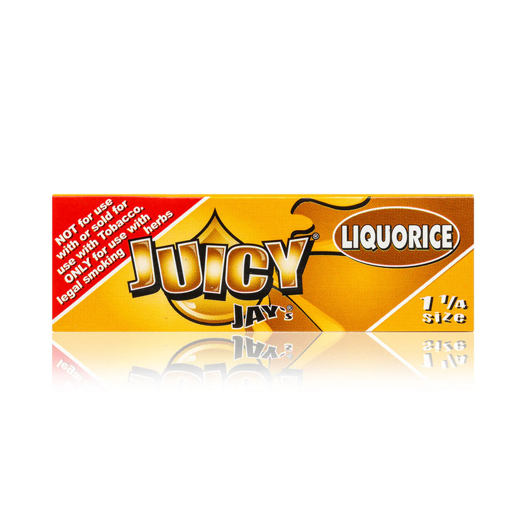 JUICY JAY'S 1 1/4 SIZE LIQUORICE FLAVORED ROLLING PAPERS