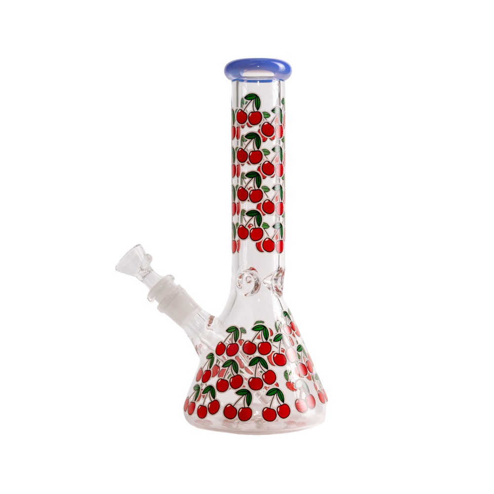 10in Flower Cherry Color Mouth Beaker