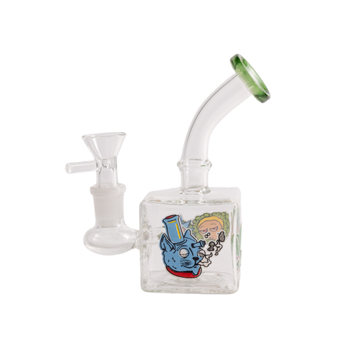 6'' Cube Water Pipe Glow In The Dark
