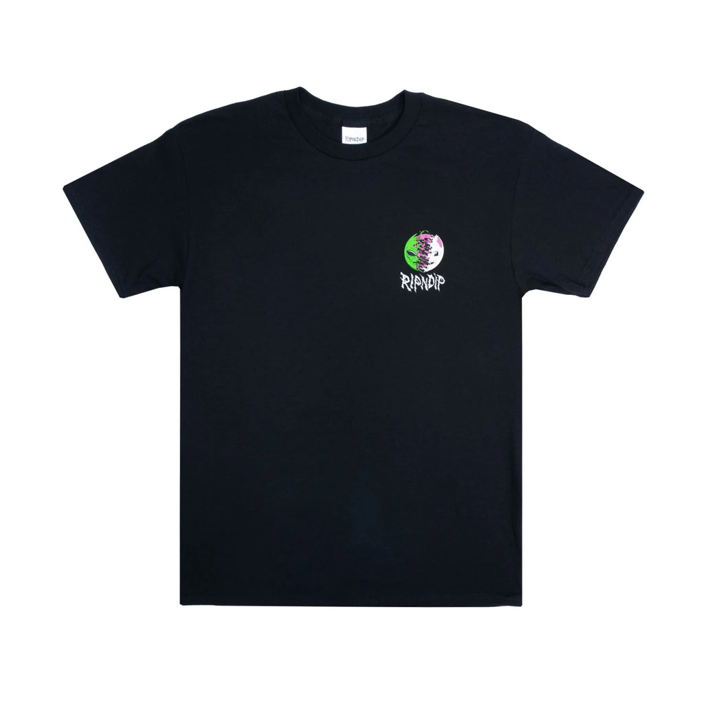 RIPNDIP FACE SPLIT TEE (BLACK)