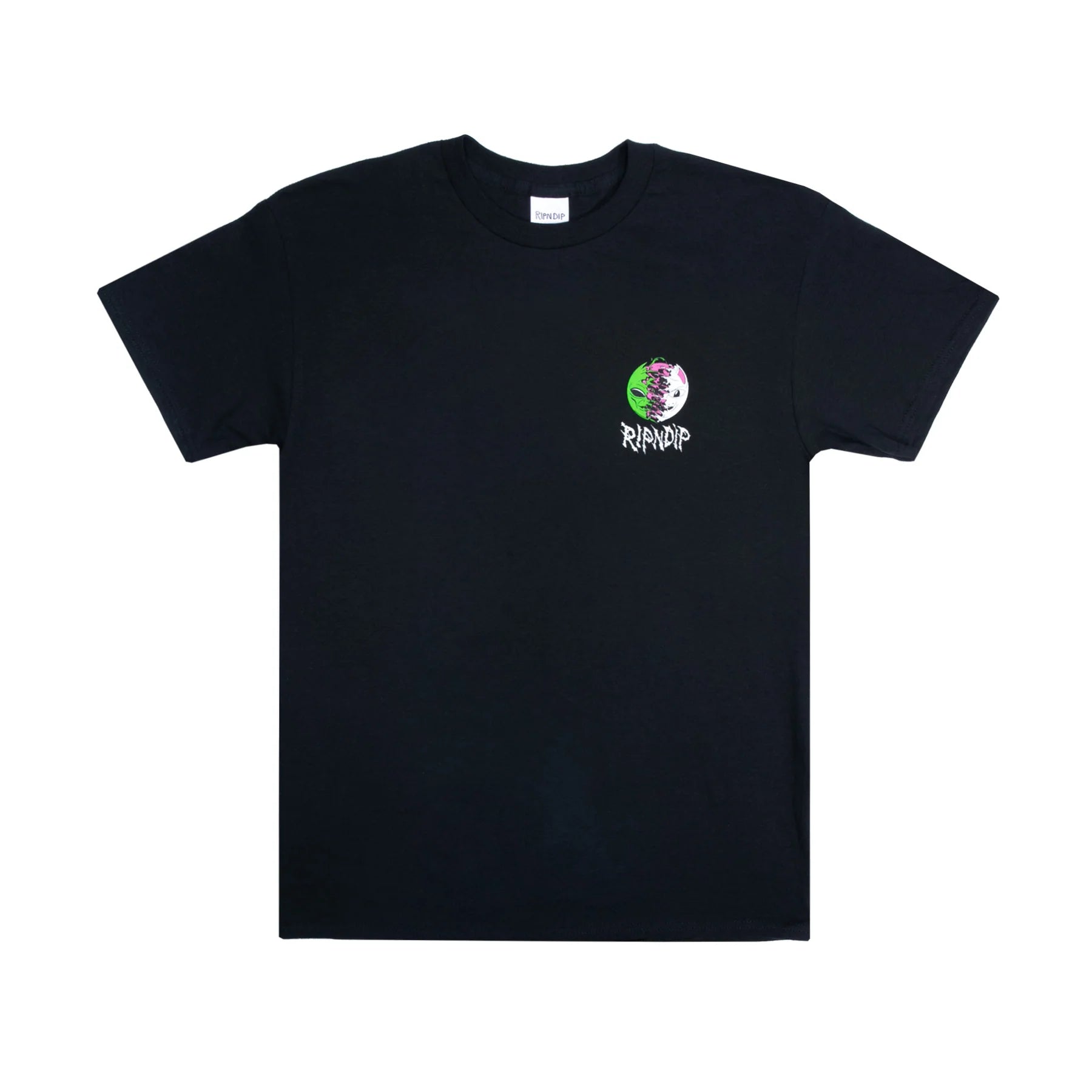 RIPNDIP FACE SPLIT TEE (BLACK)
