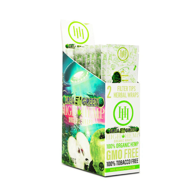 High Hemp Wraps Area 51 Green