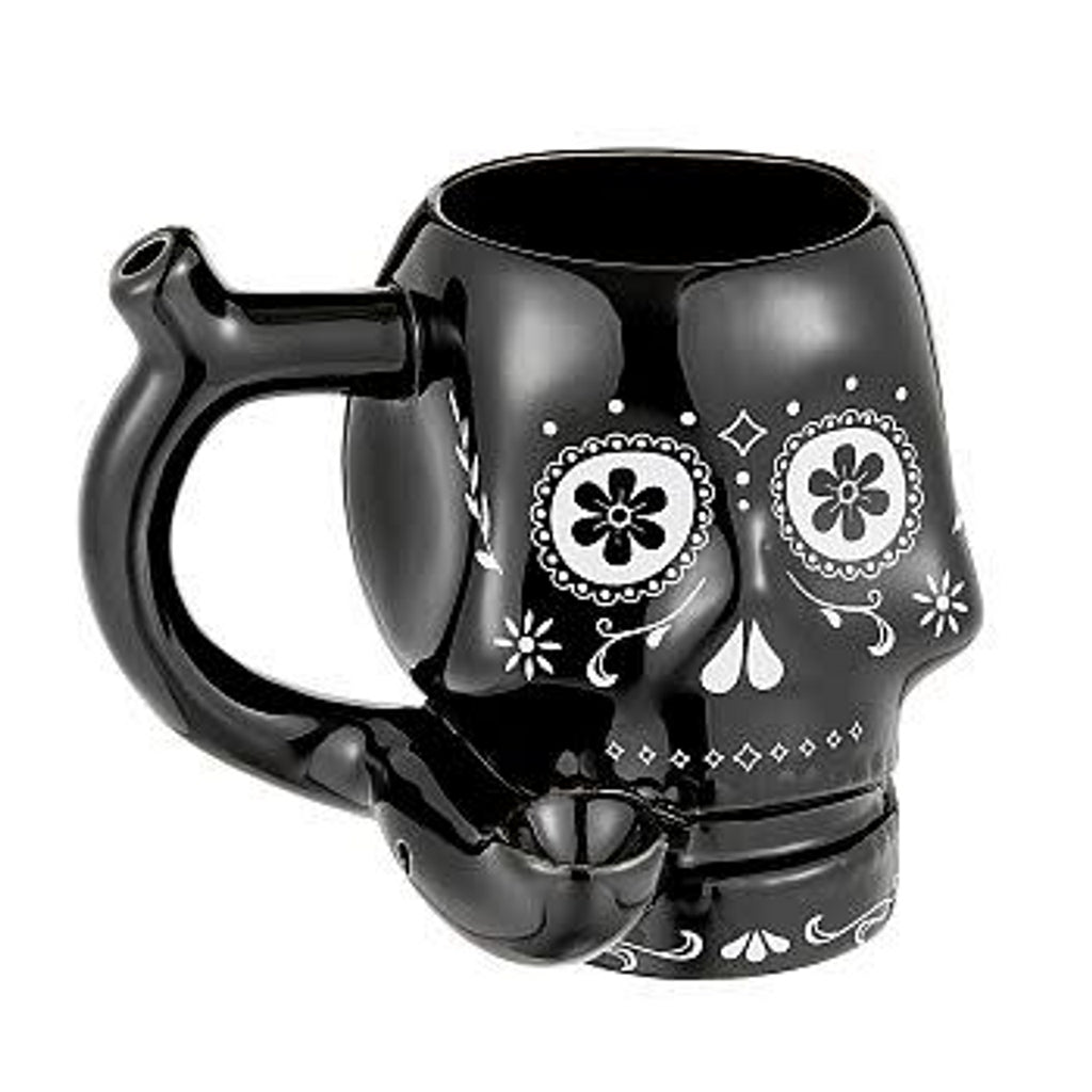 SKULL MUG PIPE CERAMICA