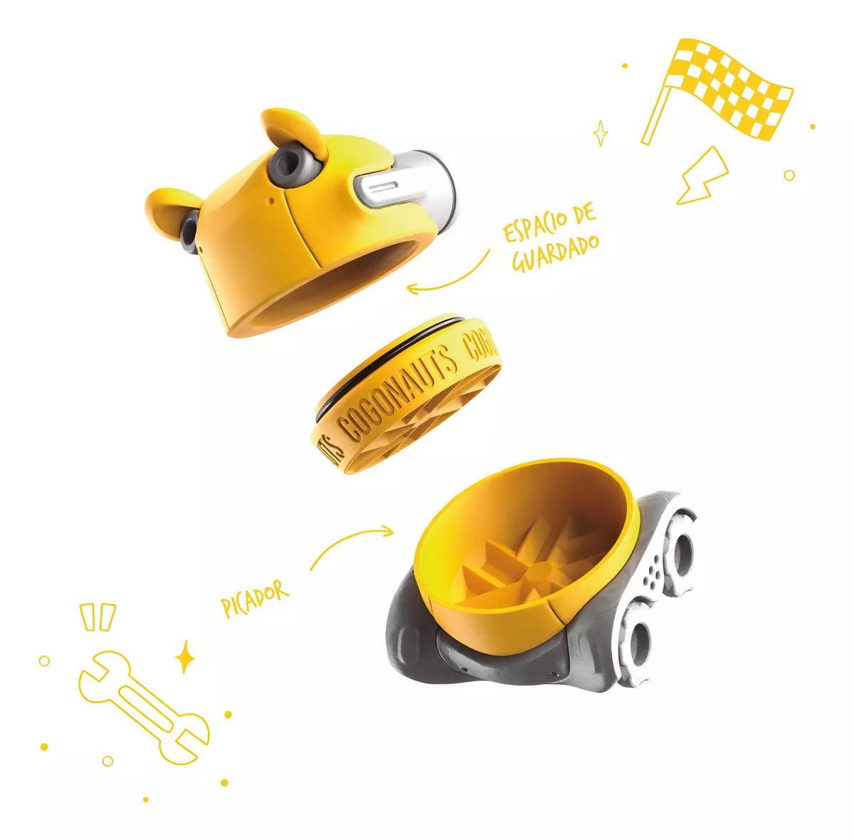 Cogonauts Picador De Hierbas Grinder Fixito Color Amarillo