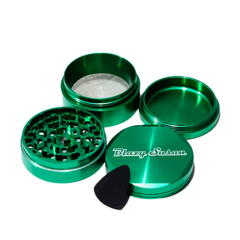 Blazy Susan 4?Piece Aluminum Grinder green