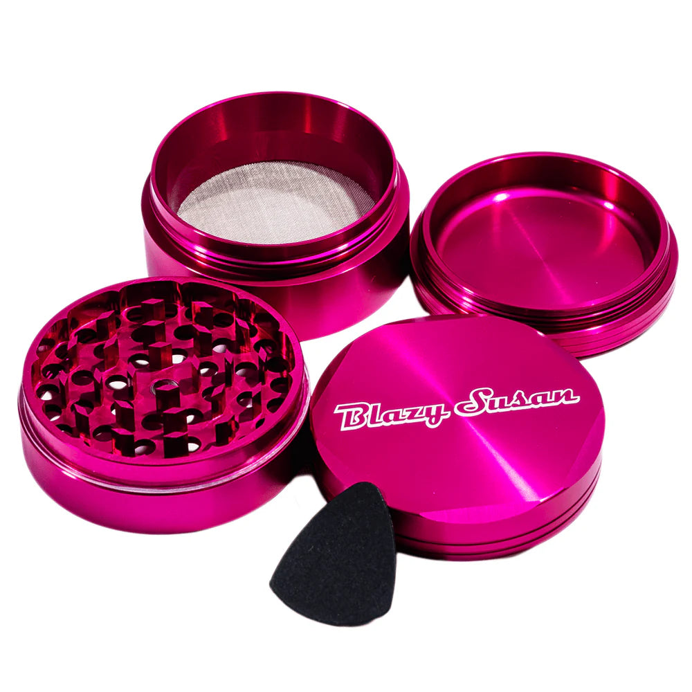 Blazy Susan 4?Piece Aluminum Grinder pink