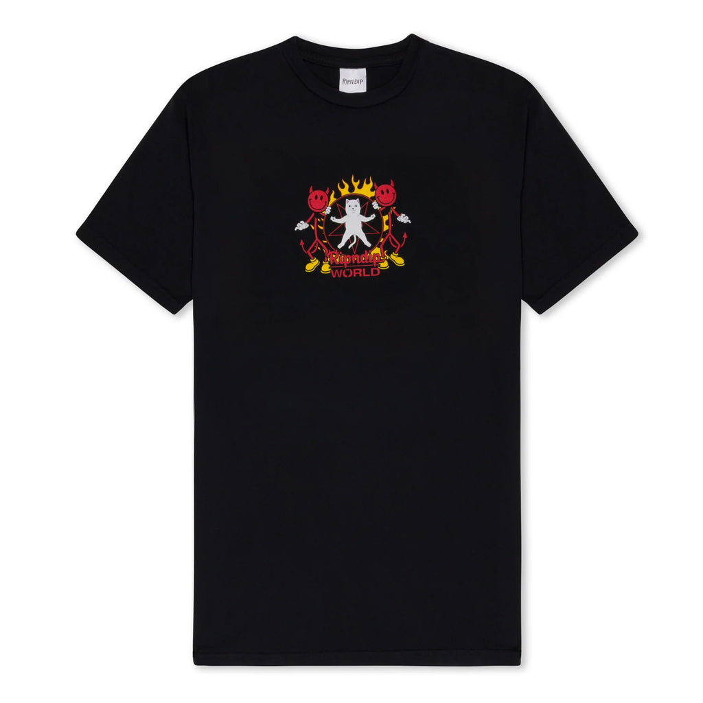 RIPNDIP X WORLD INDUSTRIES  TEE (VINTAGE BLACK)