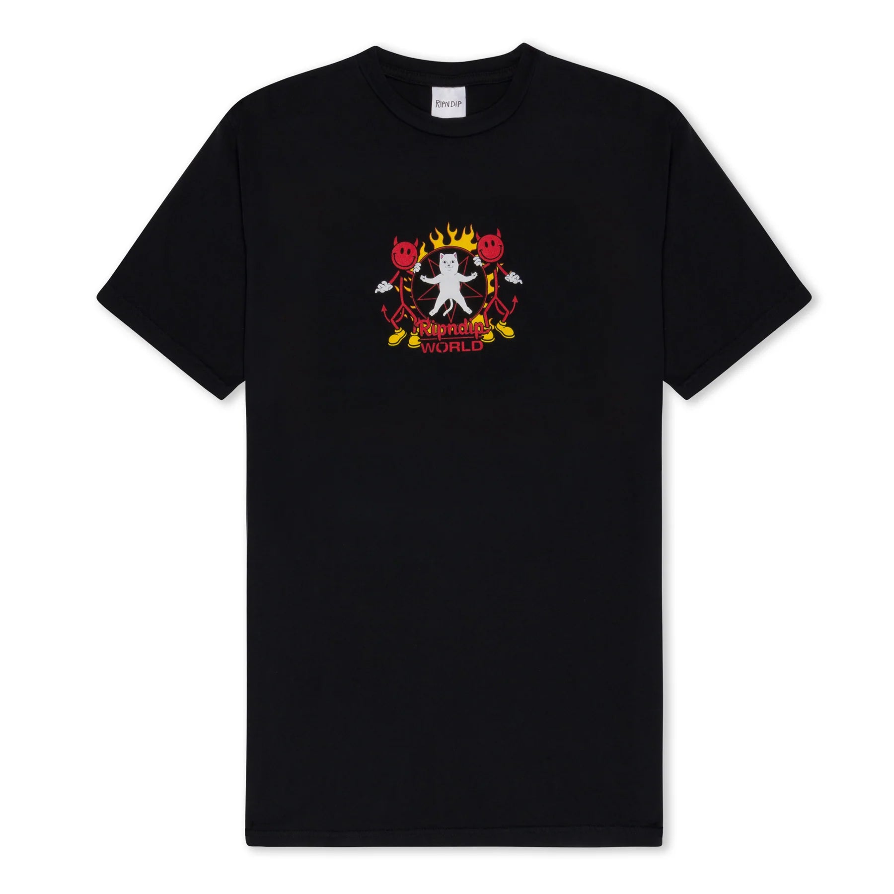 RIPNDIP X WORLD INDUSTRIES  TEE (VINTAGE BLACK)