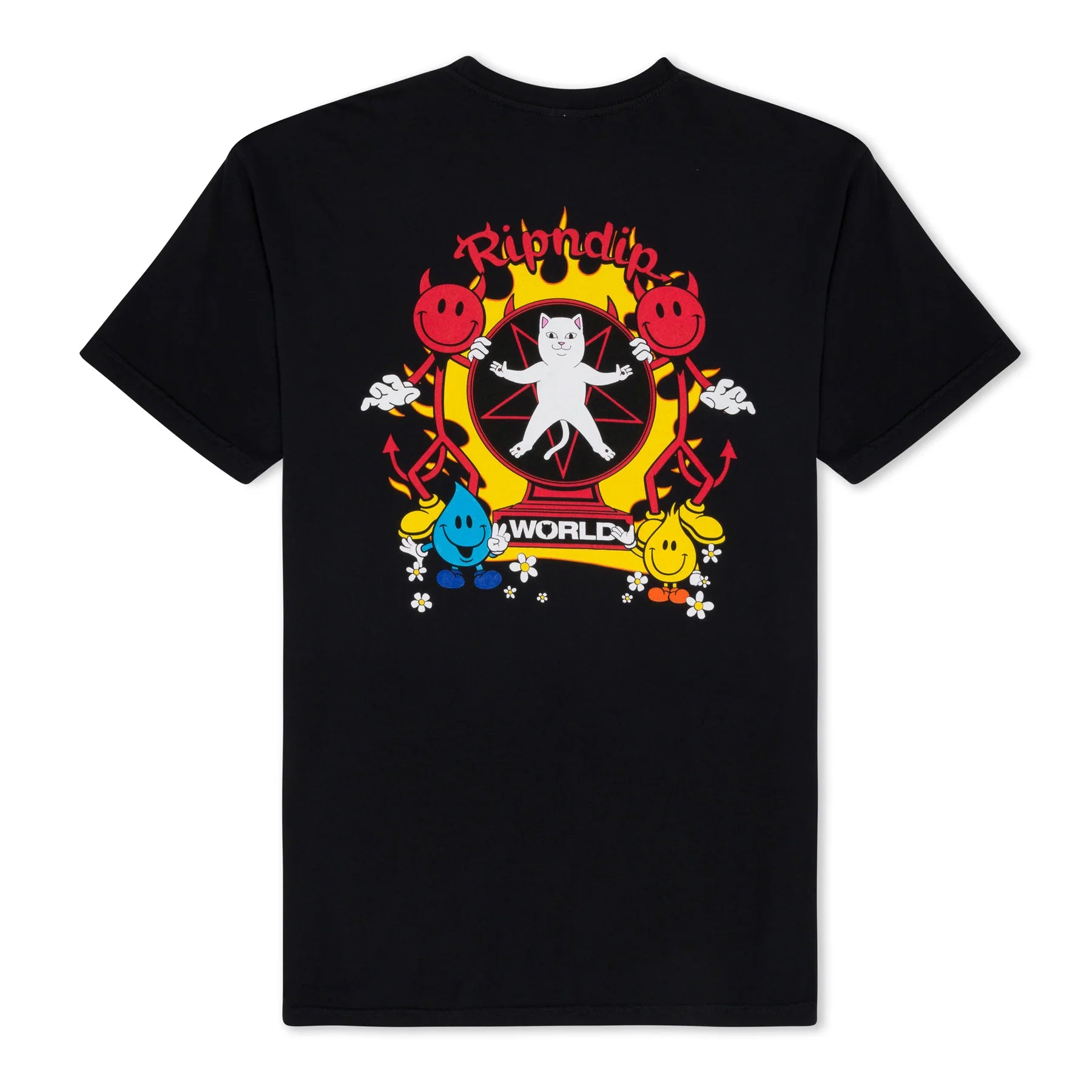 RIPNDIP X WORLD INDUSTRIES  TEE (VINTAGE BLACK)