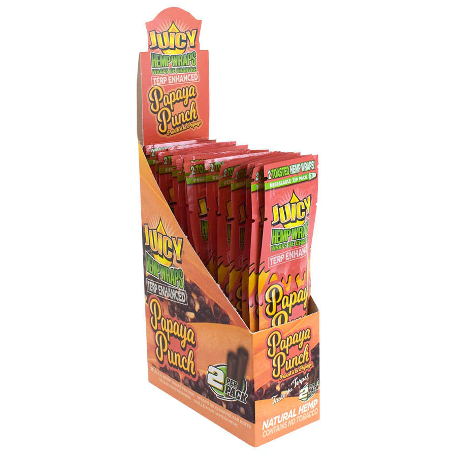 JUICY TERP ENHANCED HEMP WRAPS – PAPAYA PUNCH