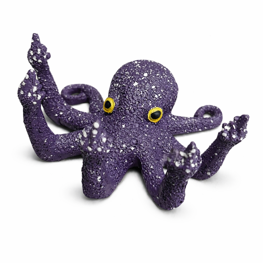 Decoración Pulpo Morado Estilo Cute y Moderno