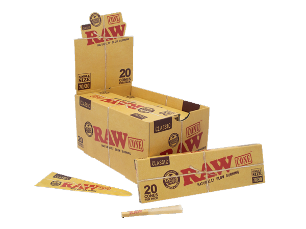 RAW Classic Single Size Cones 20u 1/4
