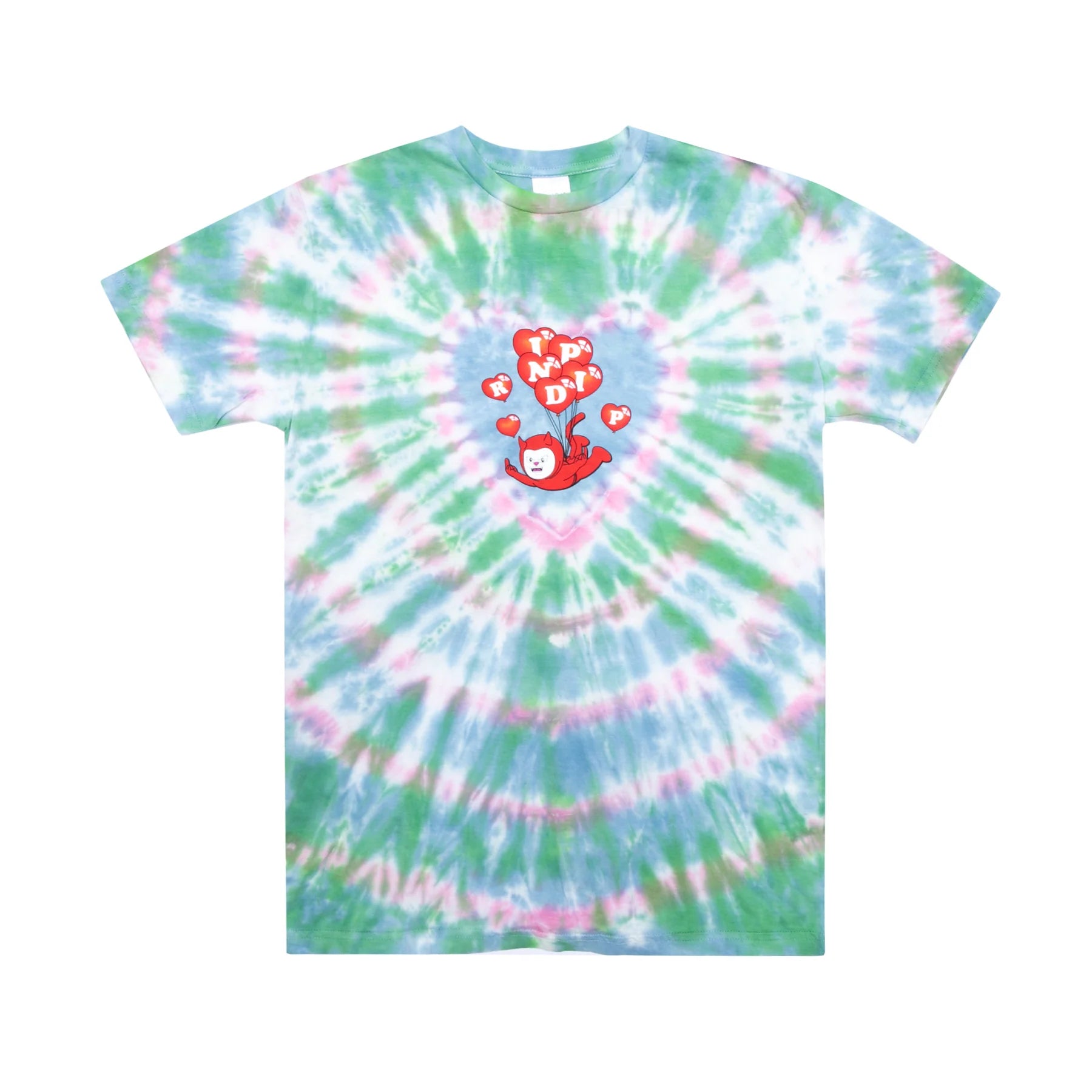 RIPNDIP CUPIDS NIGHTMARE TEE (BLUE/PINK HEART DYE)