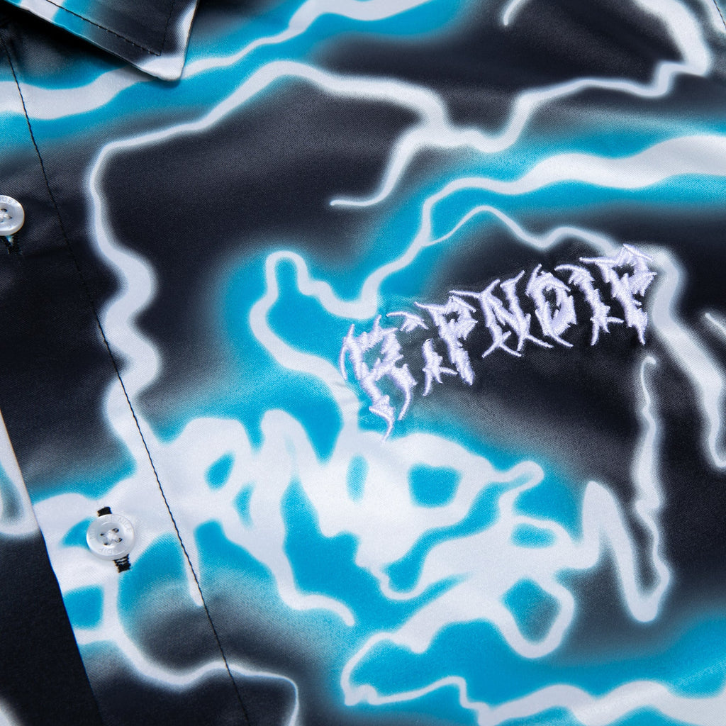 RIPNDIP NIKOLA SHORT SLEEVE BUTTON UP (BLACK/BLUE)