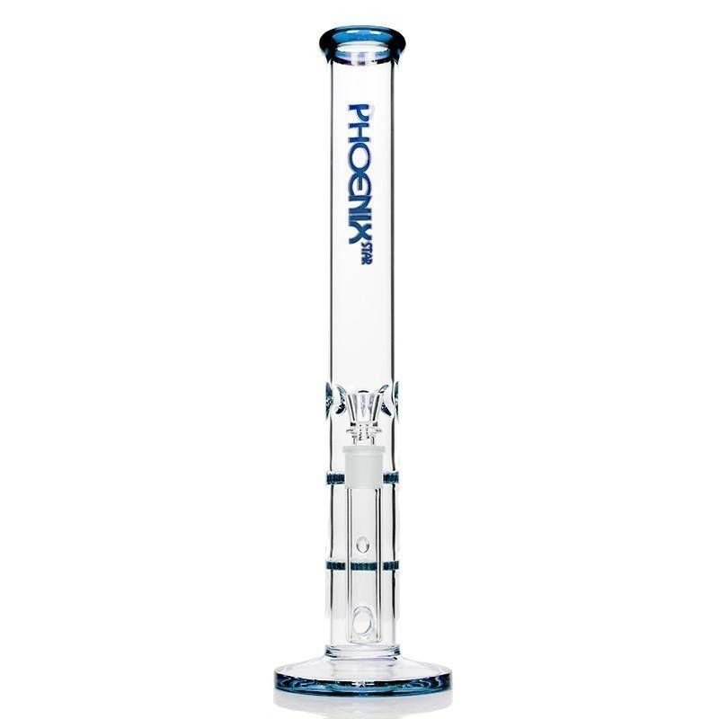 Phoenix Twin Honeycomb Glass Bong Blue
