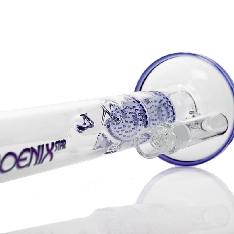 Phoenix Twin Honeycomb Glass Bong Blue
