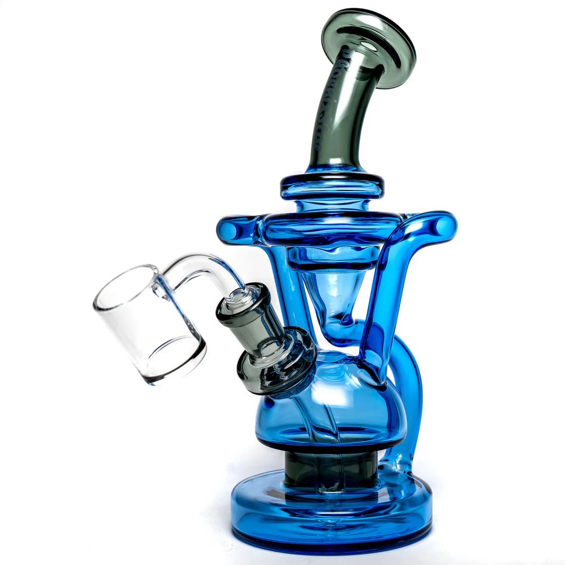 Phoenix Star - Flat Base Dual Recycler - Blue &amp; Smoke