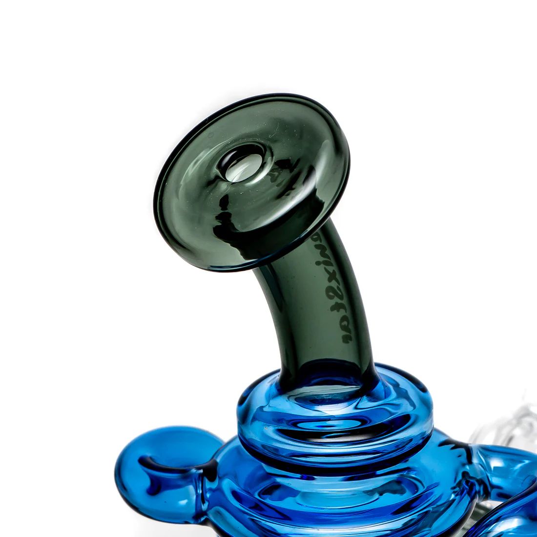 Phoenix Star - Flat Base Dual Recycler - Blue &amp; Smoke