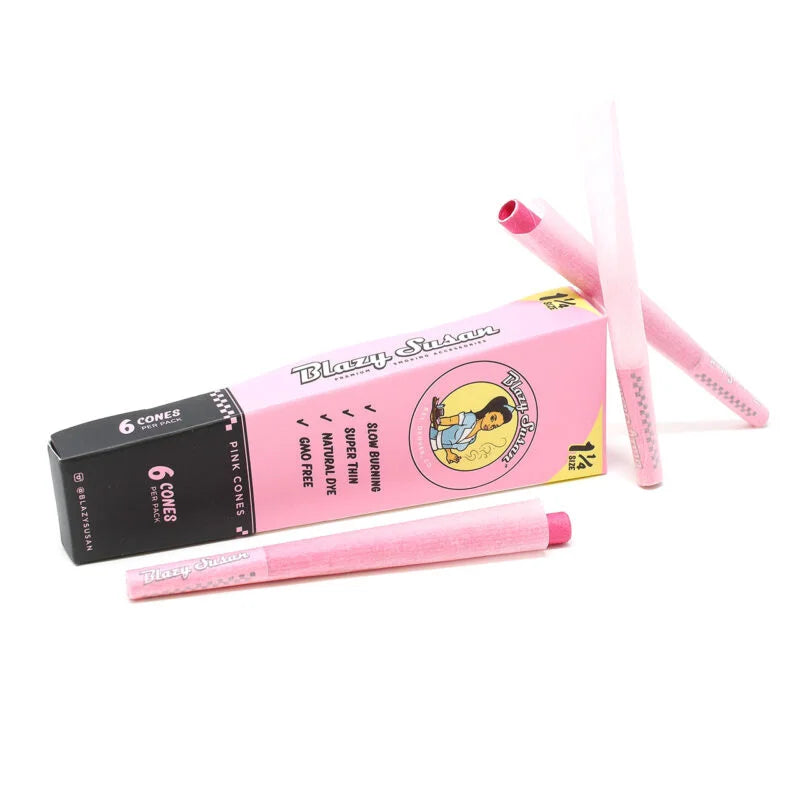BLAZY SUZAN 1 1/4 PRE ROLLED CONES-6 COUNT