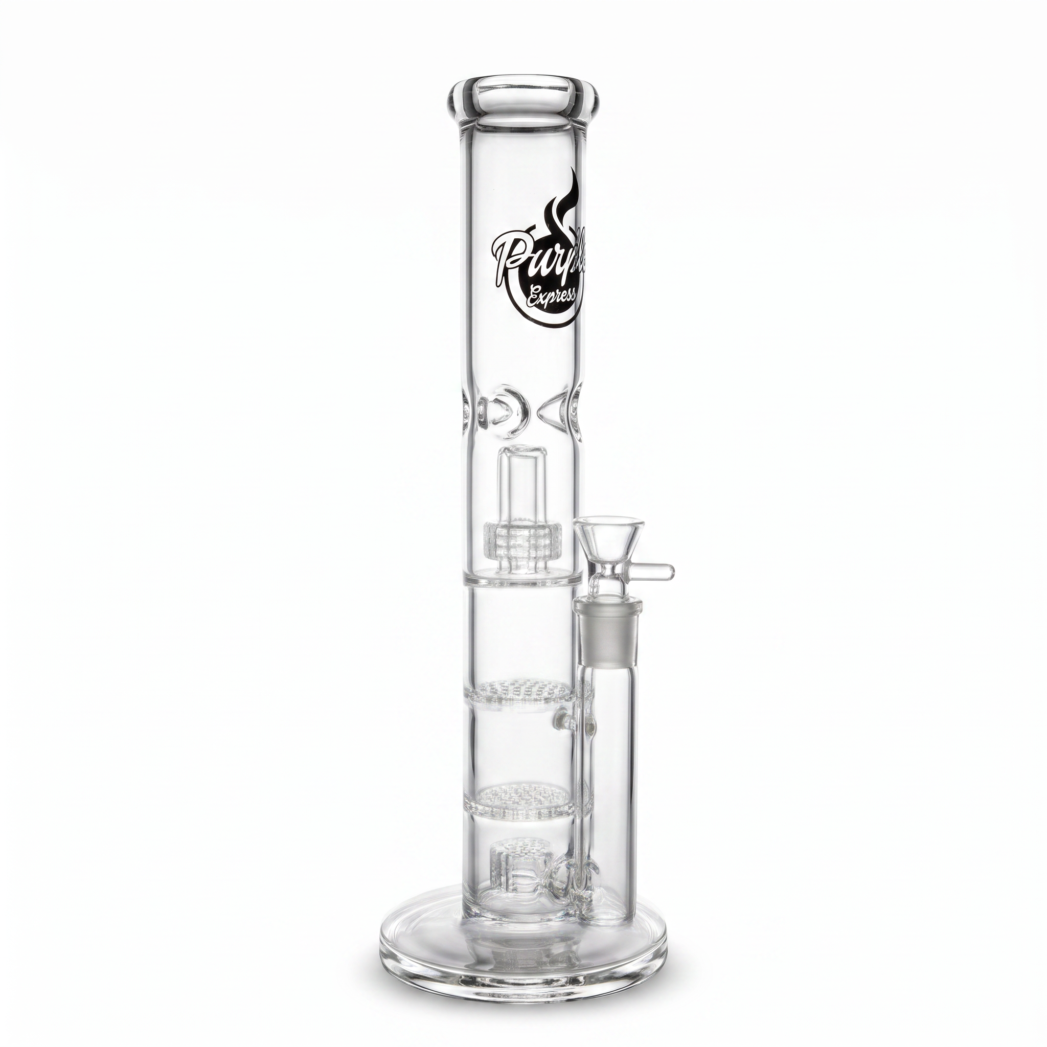 Tubo Recto 14 pulgadas Purple Express - con bowl y percoladores