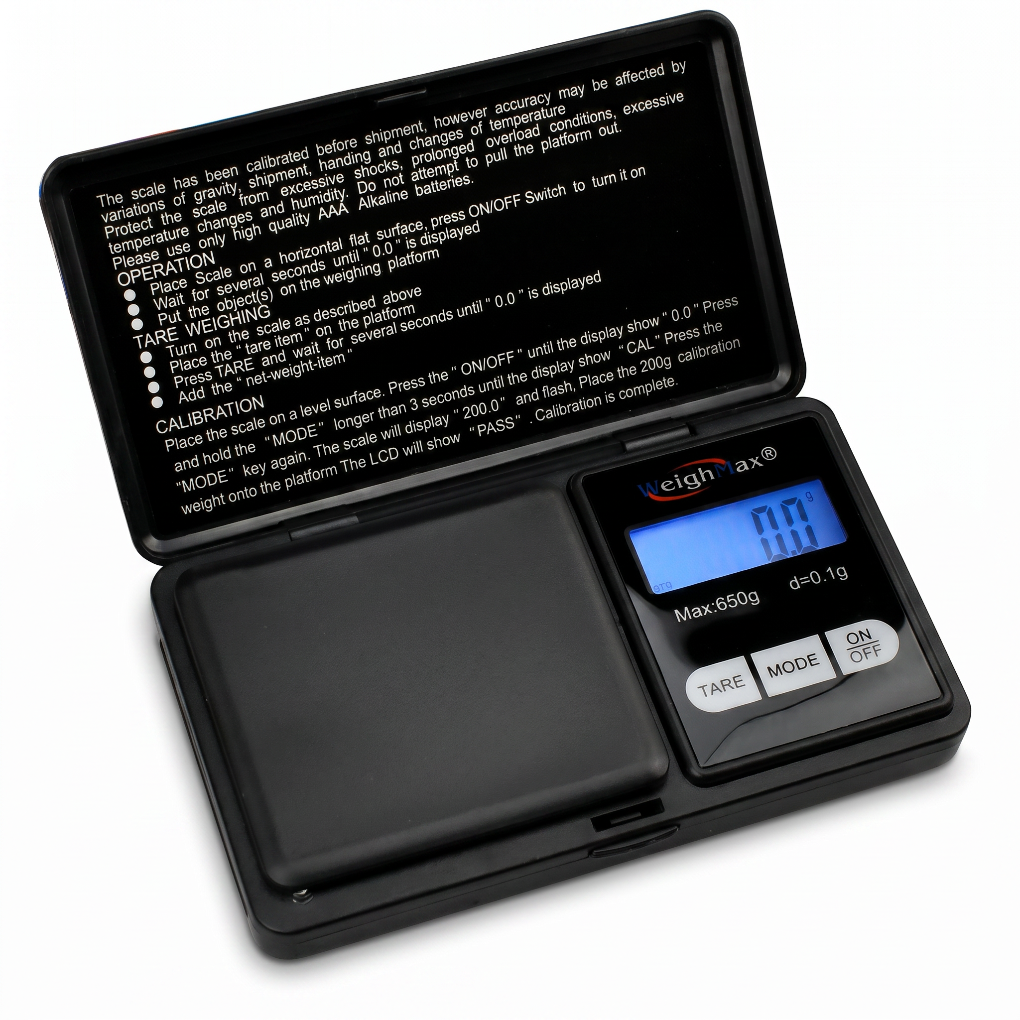Weigh Max W-SM650 pesa de bolsillo digital 650g precision 0.1g