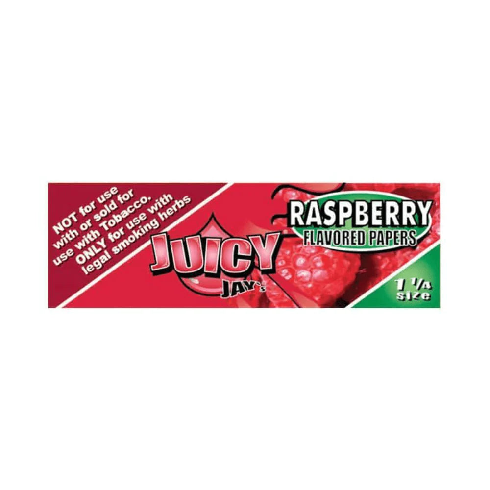 JUICY JAY’S 1 1/4 SIZE RASPBERRY FLAVORED ROLLING PAPERS