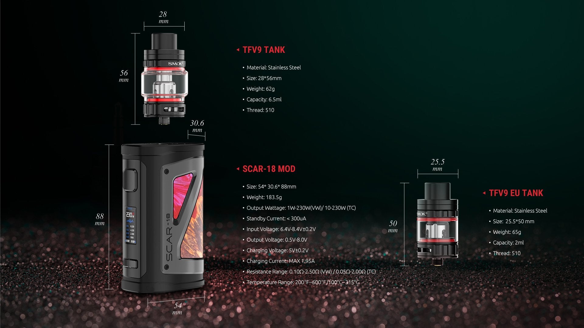 SMOK SCAR-18 230W STARTER KIT
