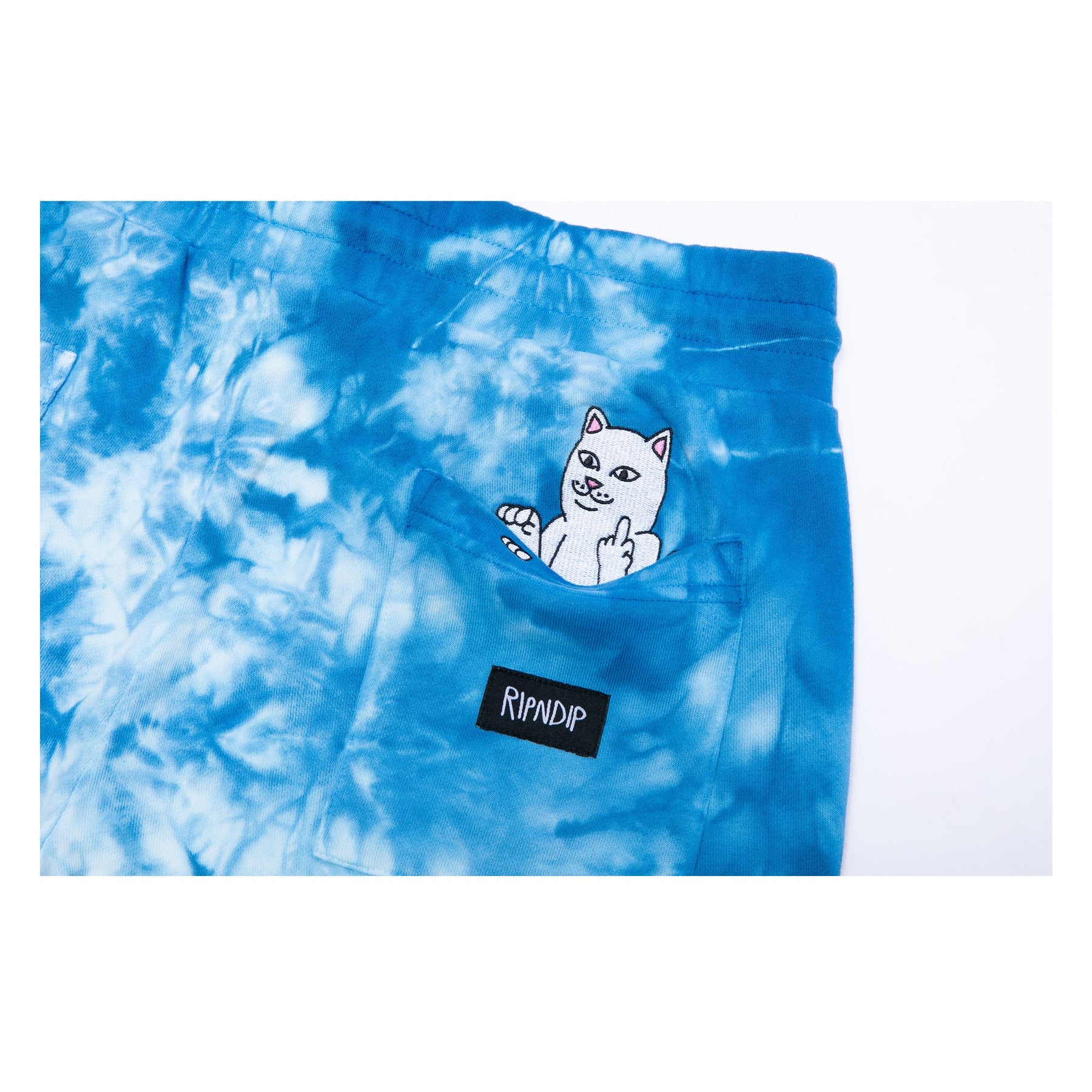 RIPNDIP SWEATSHORTS (BLUE ACID WASH)